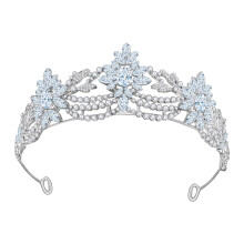 Luxe bruidskroon met strass-versiering, glanzende hoofdtooi voor de bruid