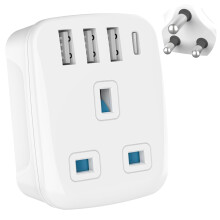 UK To South Africa Plug Adapter with USB C | MyTravelPal South Africa Travel Adaptors 17W USB-C | For Use in SA, Namibia, Swaziland, Botswana & More