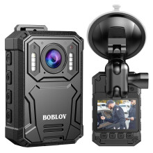 BOBLOV KJ23PRO 2K Wearable Body Camera, Built-in 128GB Bodycam Camera with Sound, Night Vision, 4000mAh Battery for 15 Hours Recording, IP66 Waterpro