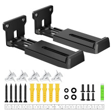 ZUOLACO Soundbar Wall Mount Bracket for Samsung, Bose, Vizio, LG, Sony, JBL, Sonos and More Sound Bar Mounts Under TV, Hold up to 33 lbs, Depth Adjus