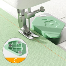 Magnetisk sömguide Multifunktionell linjal Fållsax Universell polygonal anti-böjningspositionerare Symaskinstillbehör