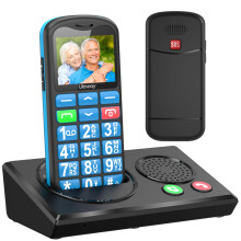 uleway 4G Senior Mobile Phone Unlocked with Bluetooth Charging Dock Handsfree Speakerphone High Volume Big Button for Elderly SIM Free Easy to Use Ba