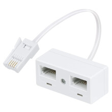 1 Pcs BT Telephone Splitters 2 Way Sockets, Splitter UKTelephone Adapter, UKTelephone RJ11 Male Plug to Double Female Socket Extender, for UKLandline