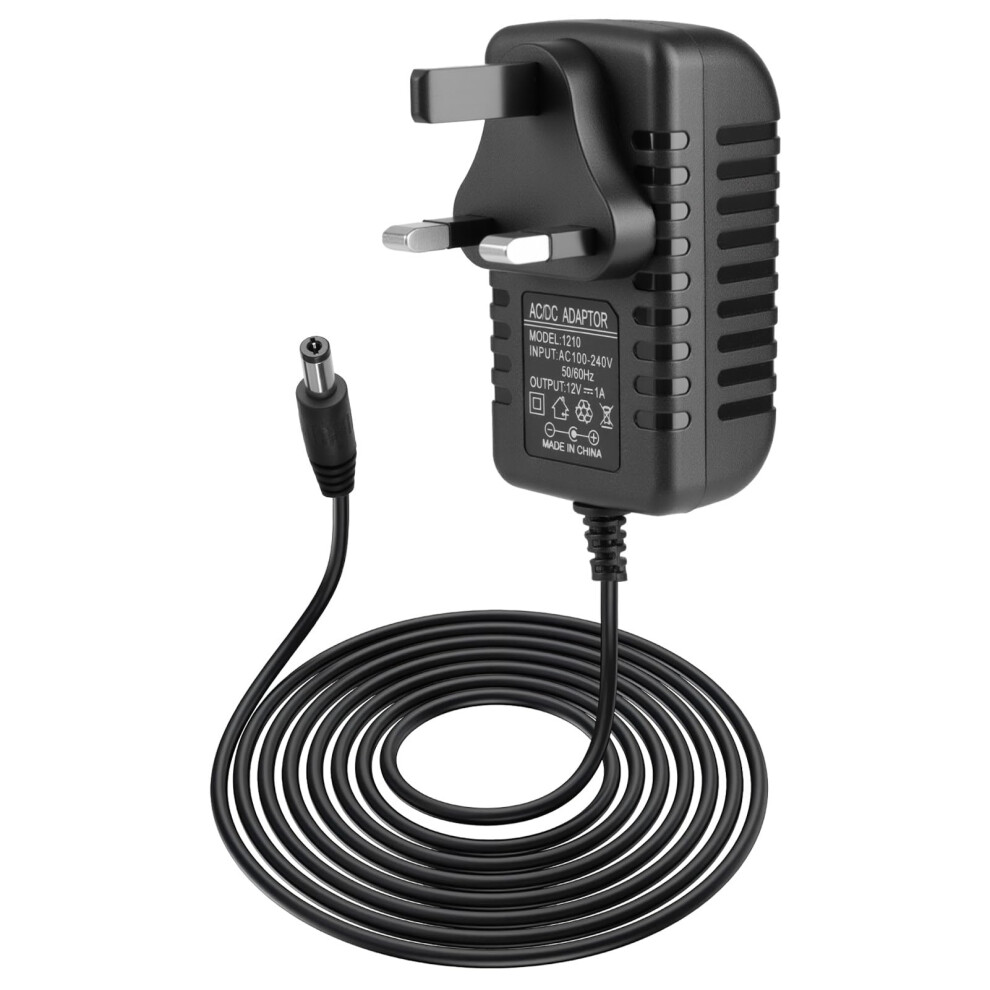 12V 1A Power Supply Adapter Uk Ac/Dc Input 100-240V 50/60Hz 12W 5.5Mm X 2.1Mm Switching Adaptor For Led Strip Cctv Cameras Keyboards Monitor Ro Light 5008035133729