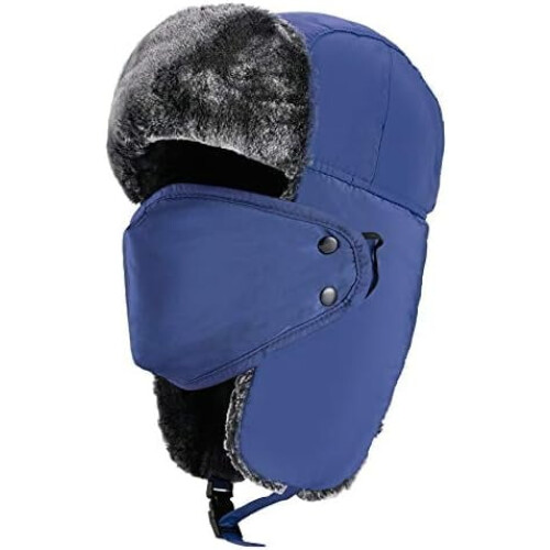 Χειμερινά Καπέλα για Γυναίκες Άνδρες Trapper Ushanka Καπέλο με Αυτιά Ζεστά Ρωσικά