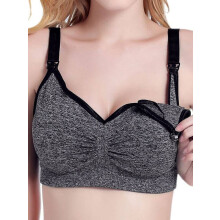 Wireless Nursing Bra with Criss-Cross Back, Soft Push-Up & Removable Pads – Full Cup Maternity Bra, S-2XL, Compatible with Breastfeeding