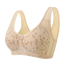 Draadloze push-up bh's voor dames, dunne, ventilerende bh met print, grote maat, zonder beugel.