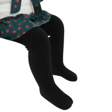 Ediodpoh-puuvillaneuleleggingsit taaperoille, lämpimät ja joustavat talvihousut, yhteensopivat 3-6 kk ikäisille, mustat
