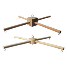 2x Wooden Mobile Frame Kits Decorative 4 Legged Mobile Hangers for Music Box
