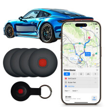 4 Pack of Car GPS Tracker No Subscription, Vehicle Tracker for Cars with Global Coverage, Hidden Car Tracking Device, Works with iOS & Android, No Mo