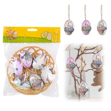 Decoração de Páscoa, Enfeite de Ovo de Páscoa para Pendurar, Enfeite de Ovo de Páscoa em Tecido, Arranjo de Cena Ornamental