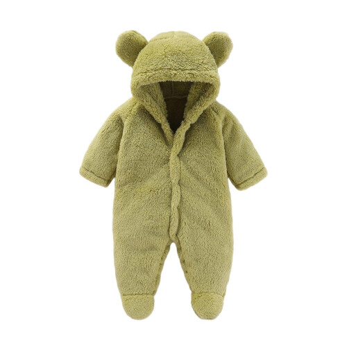 Macacão infantil com capuz para o inverno (1 peça)
