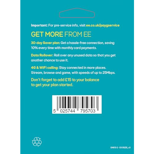 EE EE 25GB Pay As You Go SIM Card 1