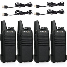 Retevis RT622 Walkie Talkies for Adults, Mini 2 Way Radio Rechargeable, 113g Portable Radio, VOX, PMR446, Professional Walkie Talkies 4 Pack for Rest