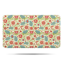 Pioneer Flower Floral badeværelsestæppe, skridsikker mikrofibermåtte med gummibagside, blød 17"x30" bademåtte, kompatibel med badekar og bruser
