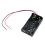AA x 2 Open Battery Holder Box 150mm Wires Leads 1