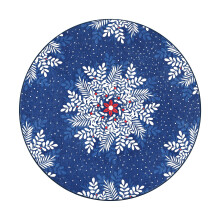 Christmas 4'x4' Area Rug Snowflake Decor Washable Living Room Rugs Xmas Decor Accent Area Rug Soft Low Pile Carpet for Indoor Blue