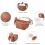 Bolsa de cintura feminina marrom, transversal, com 2 compartimentos. 4