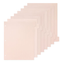 8 separatoare de documente din plastic, separatoare cu 3 găuri, rezistente la rupere, separatoare pentru pagini interioare, rechizite de birou - roz