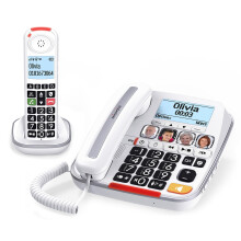 SWISSVOICE - Xtra 3355 Combo - DECT - Corded Telephone Cordless Handset - Large Keys Answering Machine - Audio Boost - Loud Ringtones - Hearing Aid C