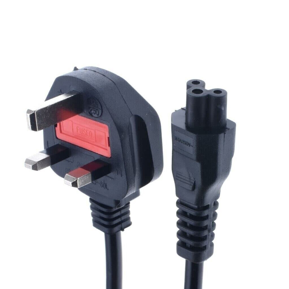 Multibao 1.5M 13A Mains Uk 3 Pin C5 Kettle Power Cord Lead Cable Clover Leaf For Tv Pc Monitor 93988520