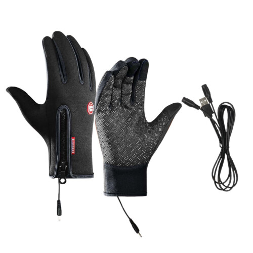 AWZXDE Unisex Θερμαινόμενα Γάντια USB Αντιανεμικά Αδιάβροχα Θερμικά Γάντια με