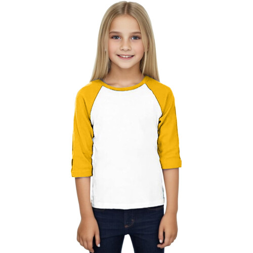 T-shirts garçon à col rond, manches longues, patchwork raglan, coupe ample et décontractée, taille 6-7 ans. 1