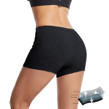 Lenjerie intimă pentru femei, mărime mare, culoare solidă, chiloți absorbanți cu 4 straturi, impermeabili, din bumbac, boxeri confortabili, S-4XL