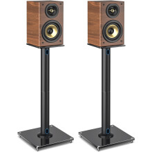 RFIVER Universal Floor Speaker Stands 28 Inch for Surround Sound - Holds Satellite & Small Bookshelf Speakers up to 10kgs - Cable Management - Easy A