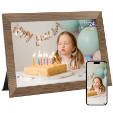 AHOWAI 32GB Digital Photo Frame WiFi, 10.1 Inch 1280x800 IPS LCD Touchscreen Digital Picture Frame, Auto-Rotate Electronic Photo Frame, Share Photos