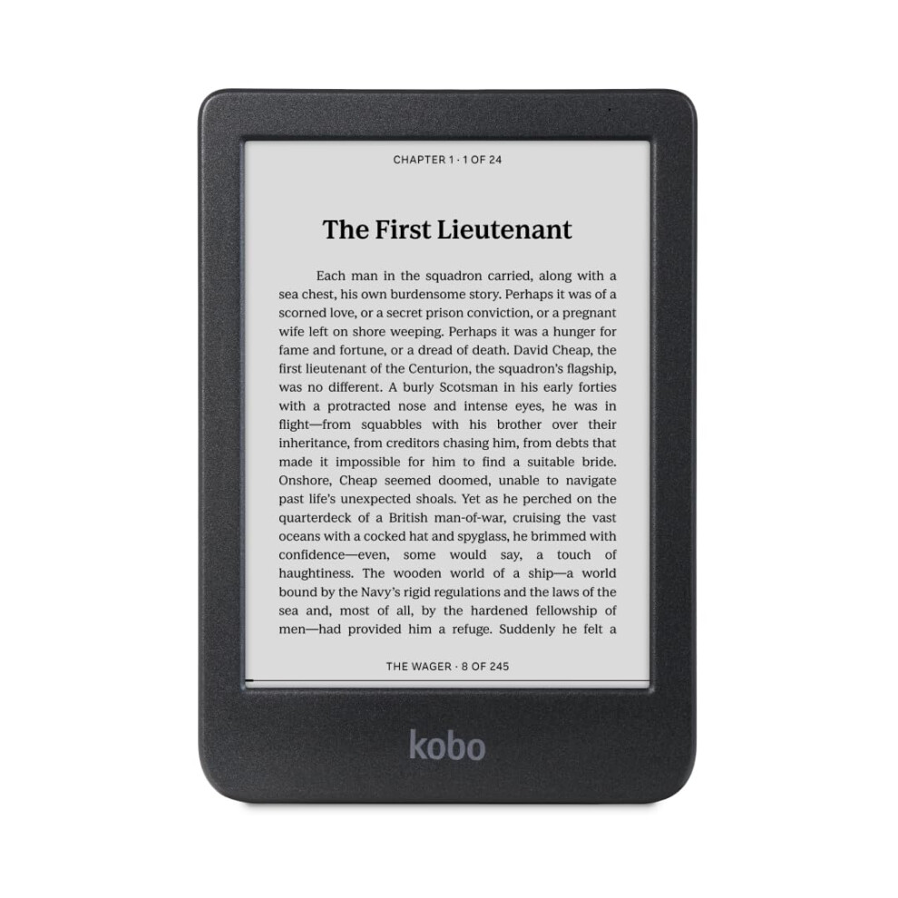 Kobo Clara Bw | Ereader | 6Ã¢ Glare-Free Touchscreen With Comfortlight Pro | Mode Option | Audiobooks | Waterproof | 16Gb Of Storage | Dark/Black 5002044609350