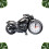 Model motocyklu, budík, student, 23*13 cm, černý 5