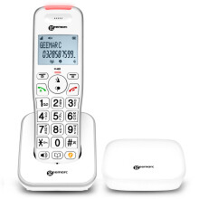 Geemarc Liberty 200, Digital Cordless Home Telephone with Small DECT Base, Hearing Aid Compatible, Easy to Use Cordless Handset to Be Placed Anyw