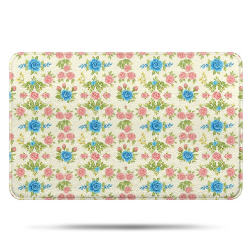 Tapete de banheiro Pioneer Flower Floral Antiderrapante 17x27 polegadas