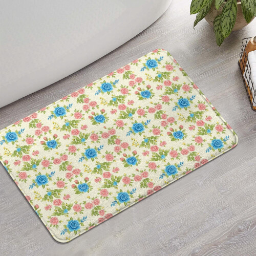 Tapete de banheiro Pioneer Flower Floral Antiderrapante 17x27 polegadas 1