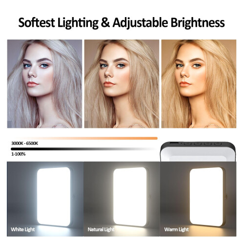 Luce selfie ricaricabile con clip, 80 LED 1
