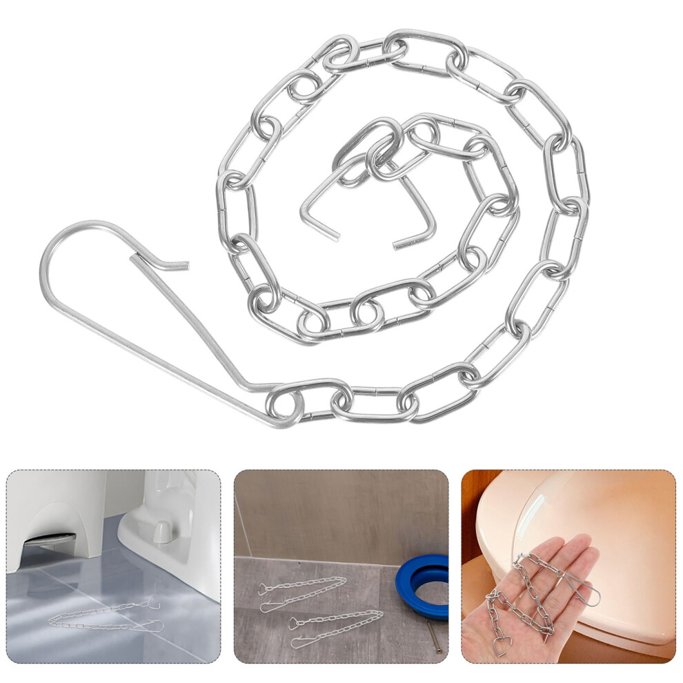 Ounona 2Pcs Stainless Steel Toilet Flapper Chain Kit Â Universal, Compatible With Most Toilets, Easy Installation 9152228204706
