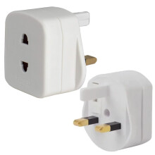 Toothbrush Adapter Plug UK European to UK Plug Adaptor 3 pin to 2 pin Adapter with 1A Fuse For Electric Toothbrush Charger Shaver Adaptor Plug Razor