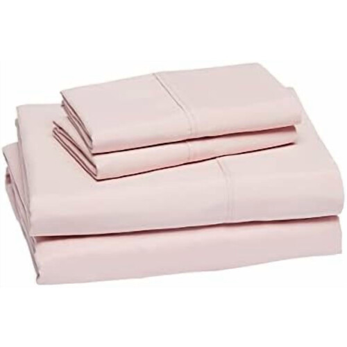 Mikrofiber Sengetøjssæt Queen Blush Pink 4-delt 1