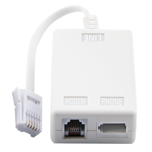 BT Telephone Splitters ADSL Filter with Cable and RJ11 Connection Adapter, ADSL Microfilter BT Plug/Socket Internet and Telephone Socket Splitter Cab