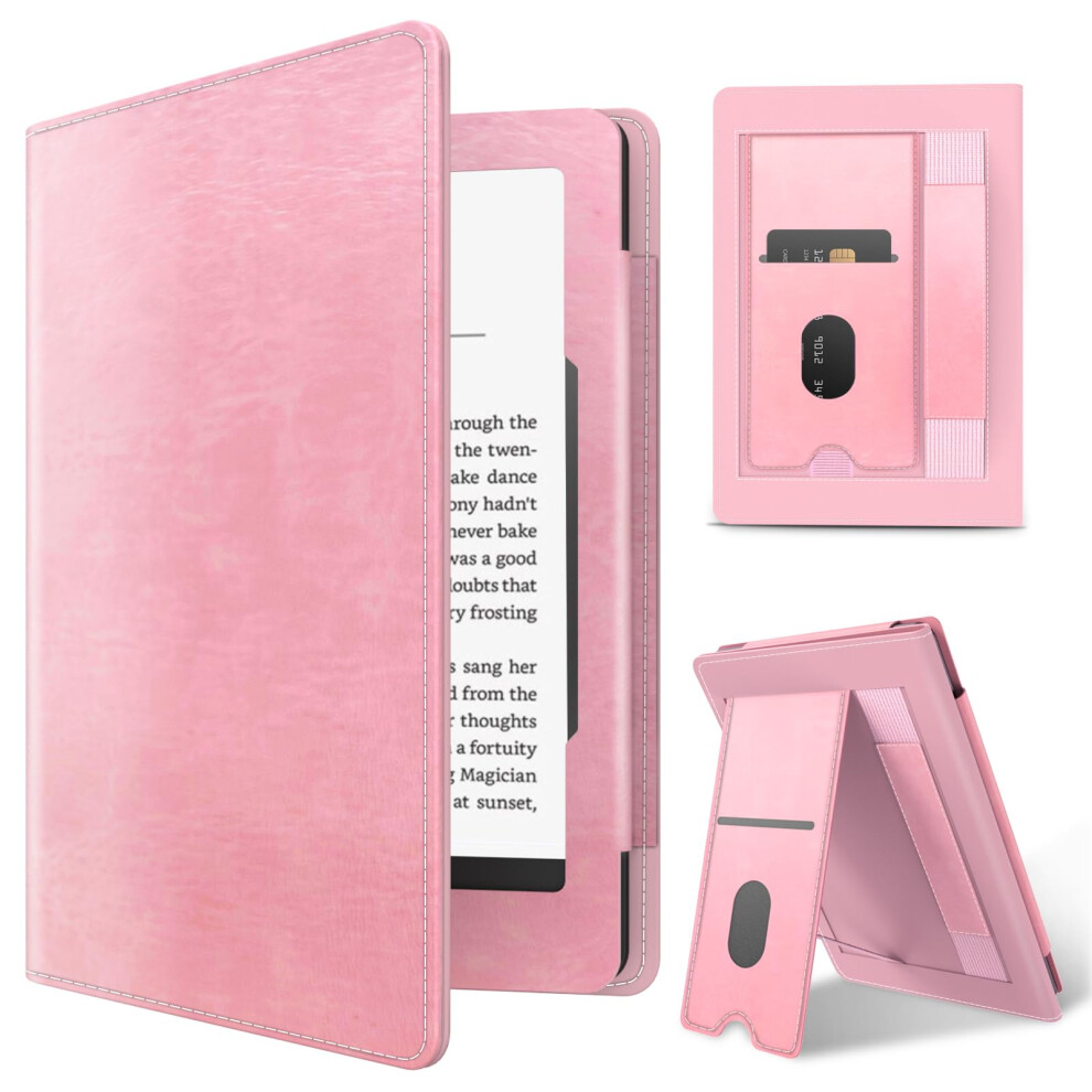 Mmk Case For 6" Kindle (11Th Generation-2024/2022 Release), Premium Pu Leather Smart Cover & Hand Strap Card Slot, With Auto Wake/Sleep For Kindle 20 84539144