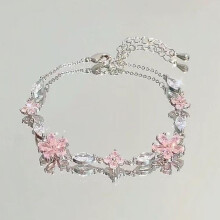 Elegantes Kristallblumen-Armband für Damen und Mädchen, Mondblüten-Schleifenarmband W1U8