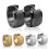 Ayyufe1Pair Ανδρικά Γυναικεία Σκουλαρίκια Huggie από Τιτάνιο Ατσάλι με Θαμπό Γυαλιστερό 5