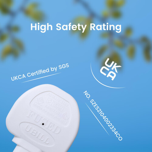 Single Plug Extension Lead 10m Long Surge Protected White 2