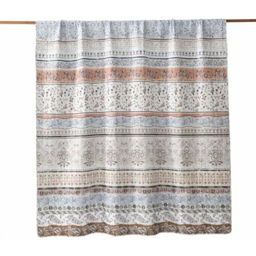 Boho Twin Quilt Set Mocha Brown Floral 2 pcs 2