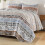 Boho Twin Quilt Set Mocha Brown Floral 2 pcs 7