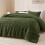 Olive Green Fleece Comforter Set Queen 1+2 1