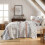 Boho Twin Quilt Set Mocha Brown Floral 2 pcs 6