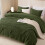 Olive Green Fleece Comforter Set Queen 1+2 6