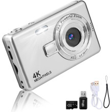Digital Camera - 1080P FHD 44MP with 2.4" LCD Screen Compact Portable Vlogging Photo Camera with 32gb SD Card 16X Digital Zoom for Kids Teen Students